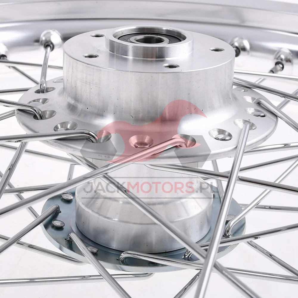 Koło jezdne Simson S51 2,15 × 16 aluminium DPR Classic srebrna piasta + szprychy chrom — ujęcie 5