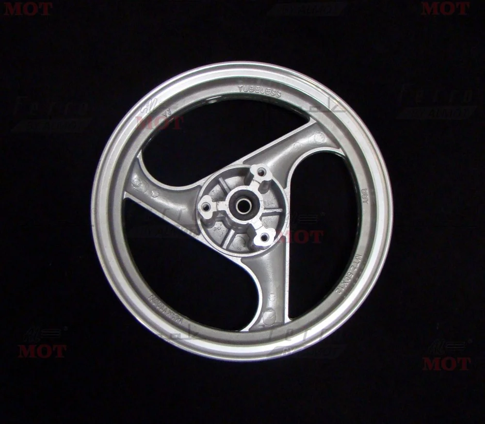 Felga 12 × 2,50 koła przód srebrna - skuter Ferro model 9 — ujęcie 2