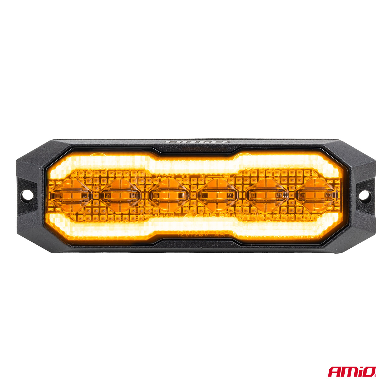 Lampa ostrzegawcza pomarańczowa z funkcją świateł pozycyjnych i obrysówki LED R65 R148 12 V 24 V 24 W — ujęcie 2