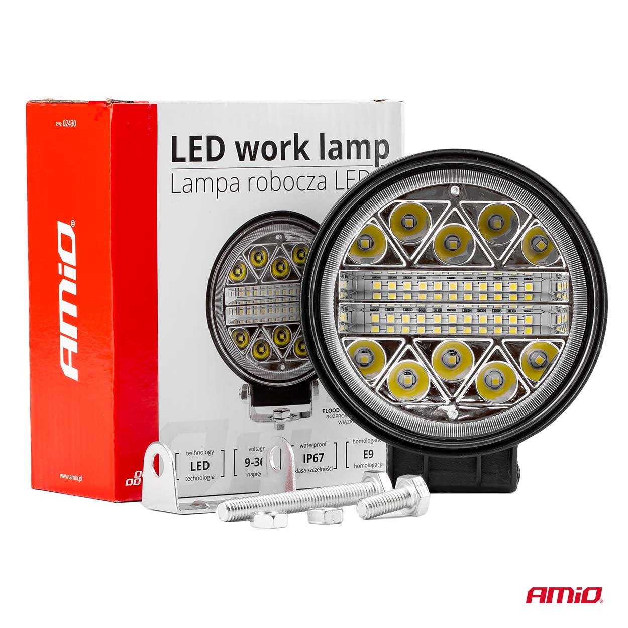 Lampa robocza LED szperacz AWL16 26LED 12 V 24 V — ujęcie 9