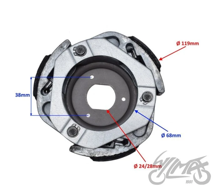 Szczęki sprzęgła do Suzuki Burgman 125CC 2002-06 — ujęcie 2