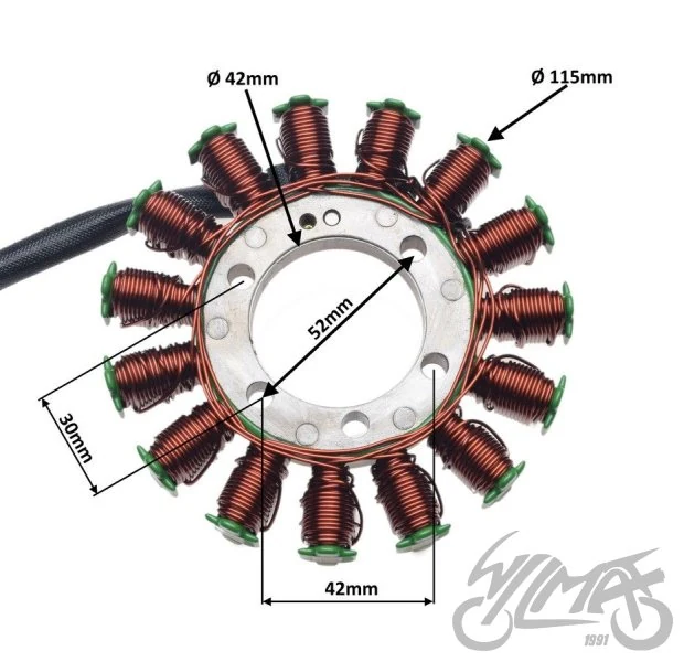 Stator 15 cewek do Hondy CBR 600RR 2007–2012 — ujęcie 2