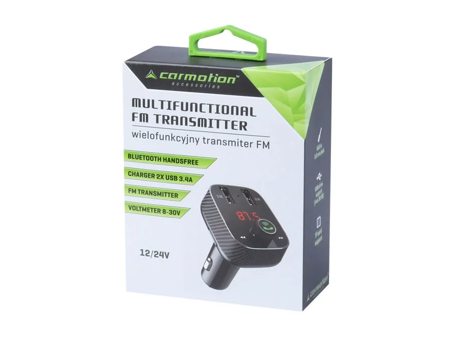 Transmiter FM BLUETOOTH VOLTOMIERZ 2xUSB 3.4A — ujęcie 2