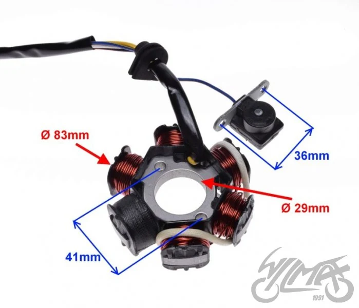 Stator 6 cewek do Peugeota Buxy Speedfight — ujęcie 2
