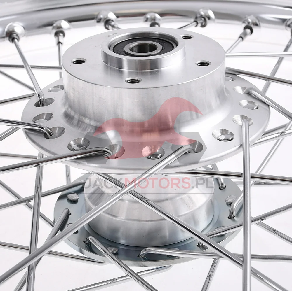 Koło jezdne Simson S51 1,6 × 16 aluminium DPR Classic srebrna piasta + szprychy chrom — ujęcie 5