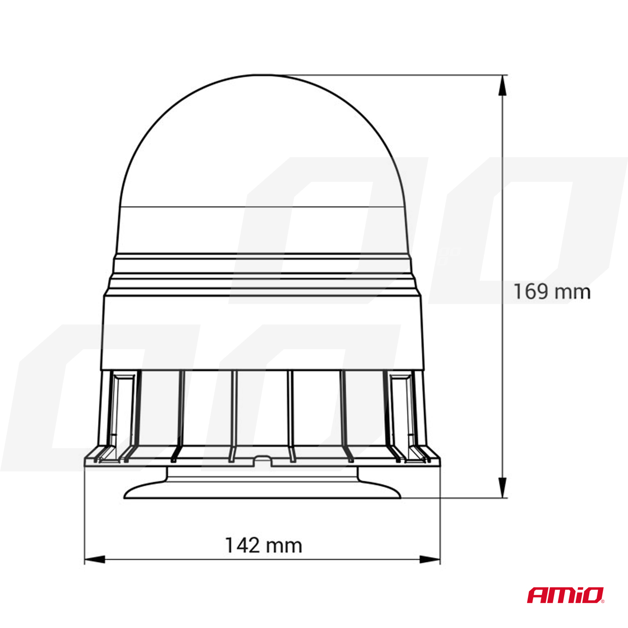 Lampa ostrzegawcza błyskowa kogut 80 LED magnes R10 12 V 24 V W09M — ujęcie 7