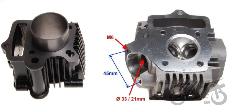 Cylinder + głowica 70 cm³ 4T czoper — ujęcie 3