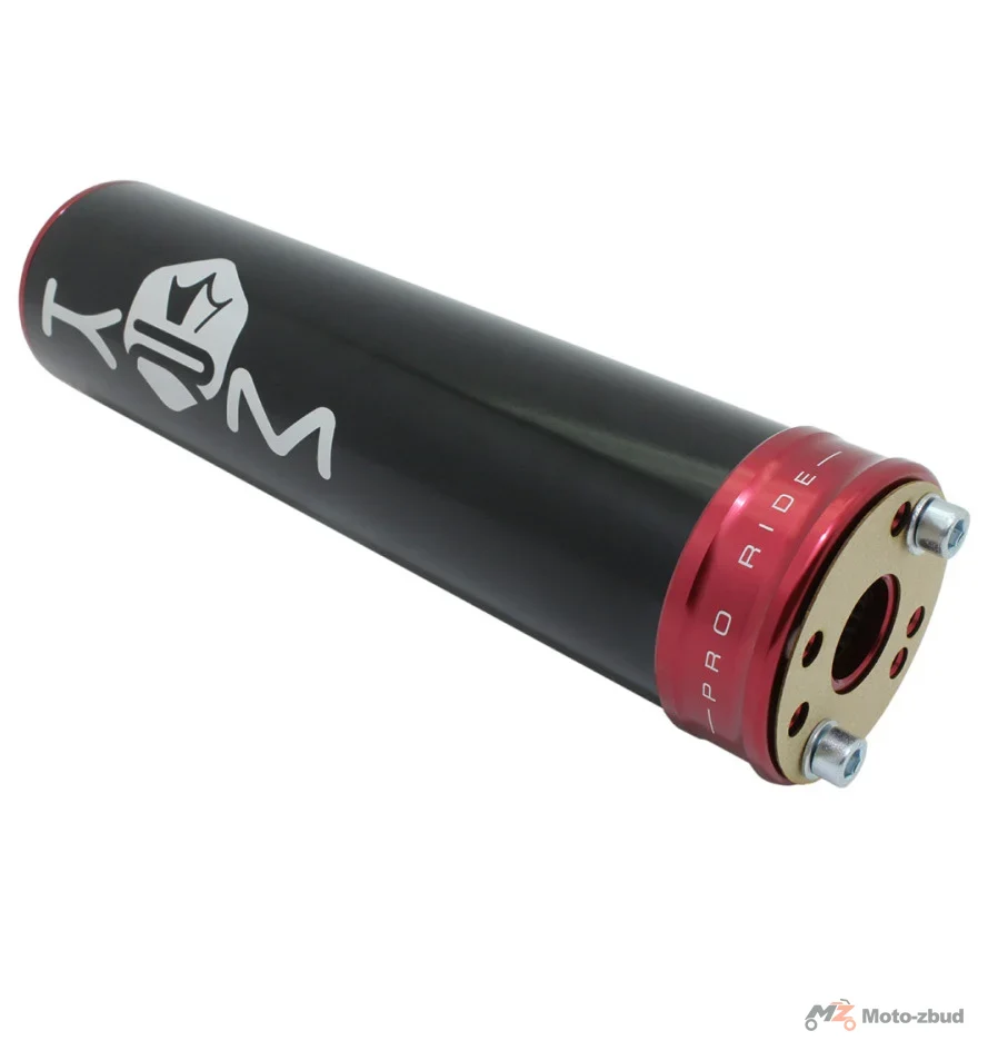 Końcówka wydechu KRM Pro Ride aluminium czarno czerwona 50-70 cm³ — ujęcie 2