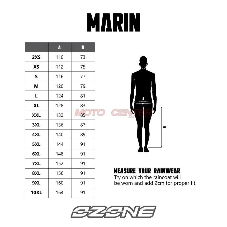 Spodnie motocyklowe Przeciwdeszczowe OZONE Marin czarne 5XL — ujęcie 3