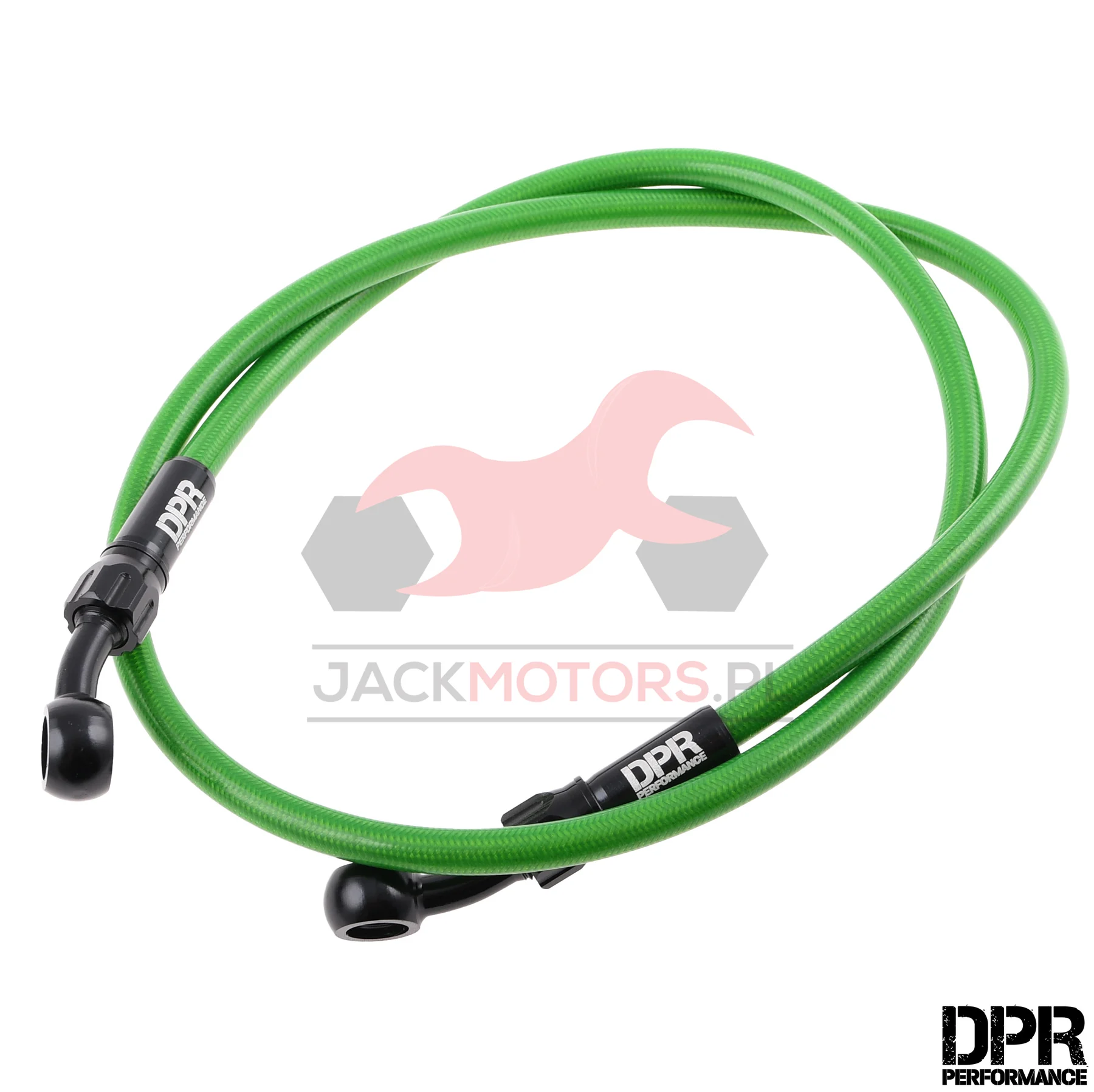 Przewód hamulcowy w oplocie 80 cm zielony V2 DPR Performance — ujęcie 1