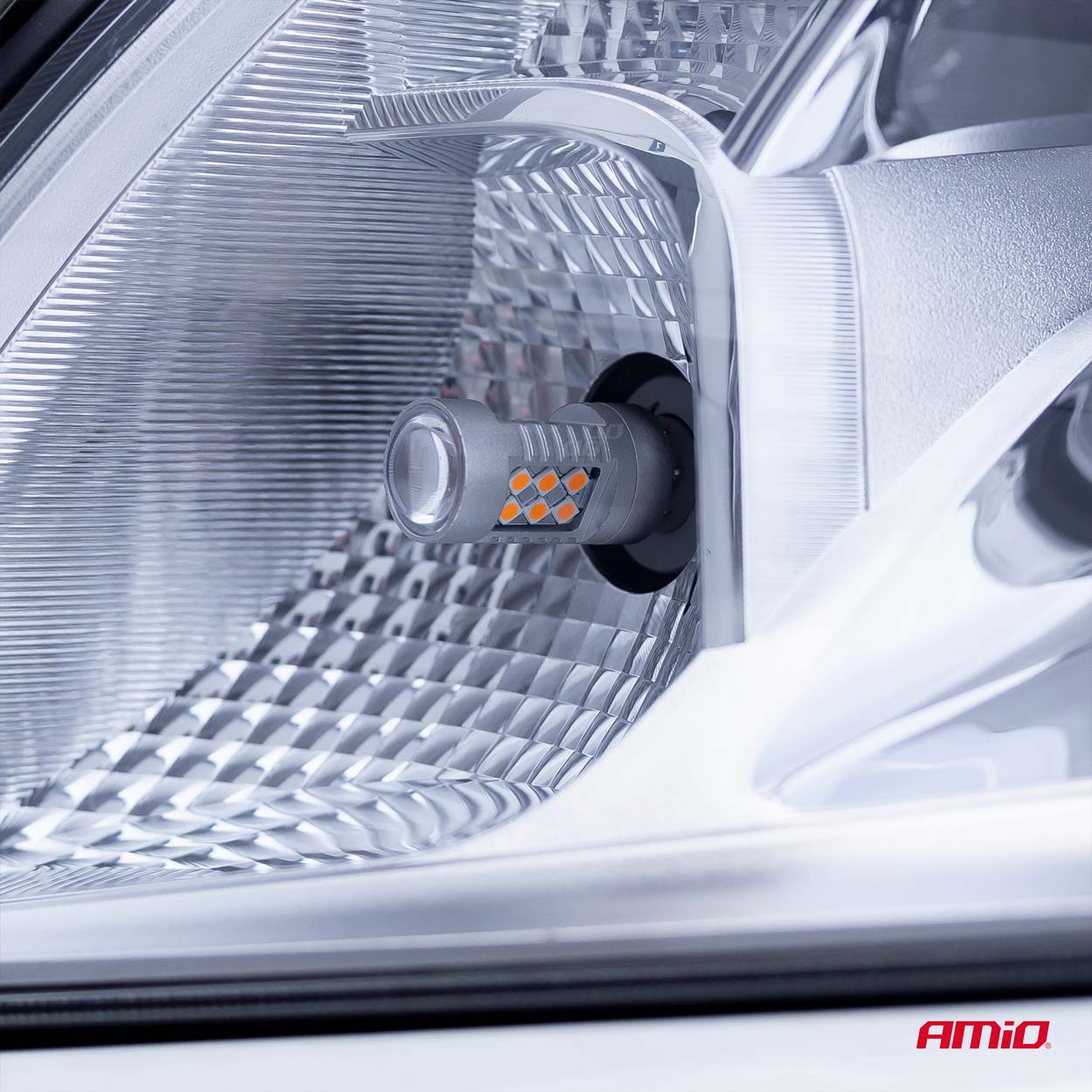 Żarówki LED CANBUS BAU15S PY21W Pomarańczowa Amber 12 V 24 V — ujęcie 4