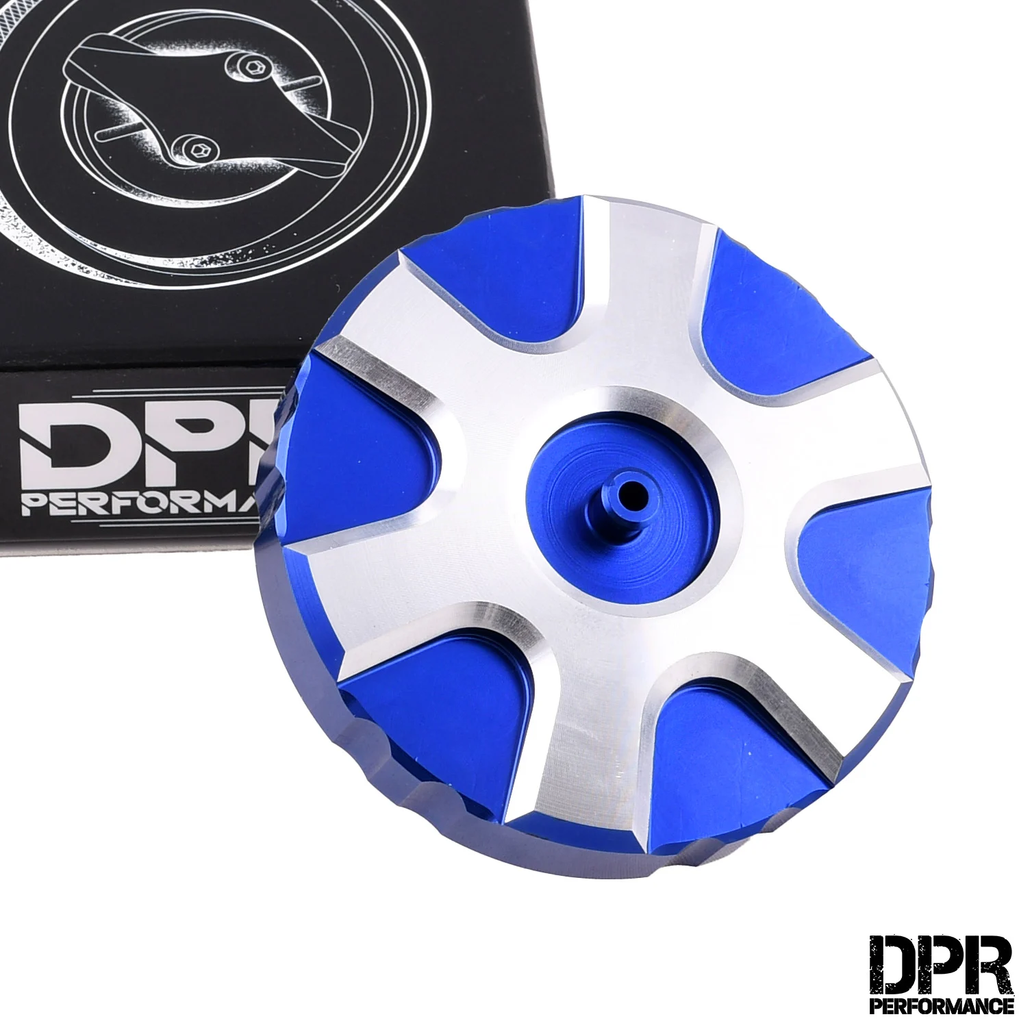 Korek zbiornika paliwa Simson aluminium CNC V7 niebieski DPR Performance — ujęcie 1