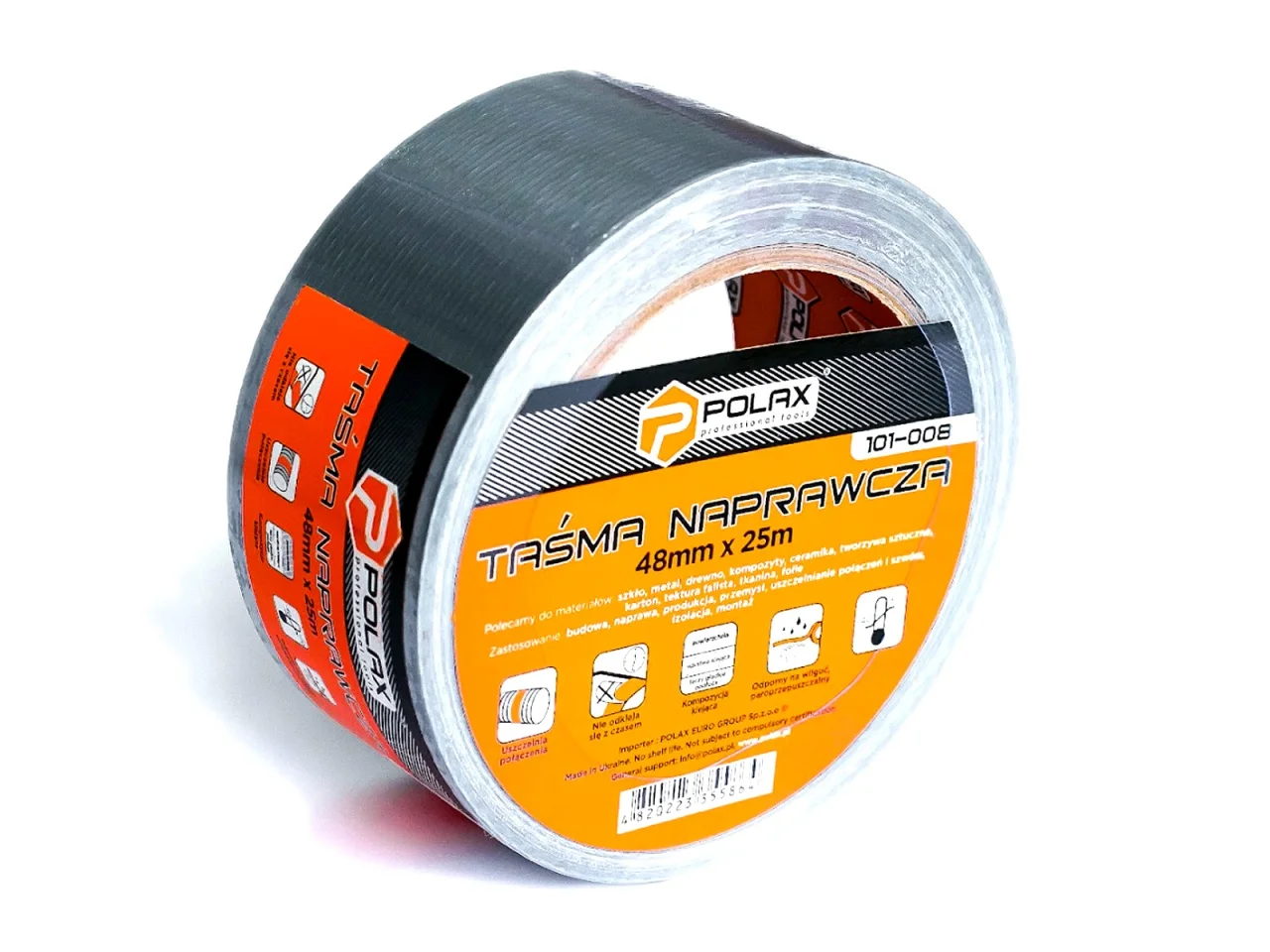 Taśma klejąca naprawcza 48mm x 25m srebrna — ujęcie 4