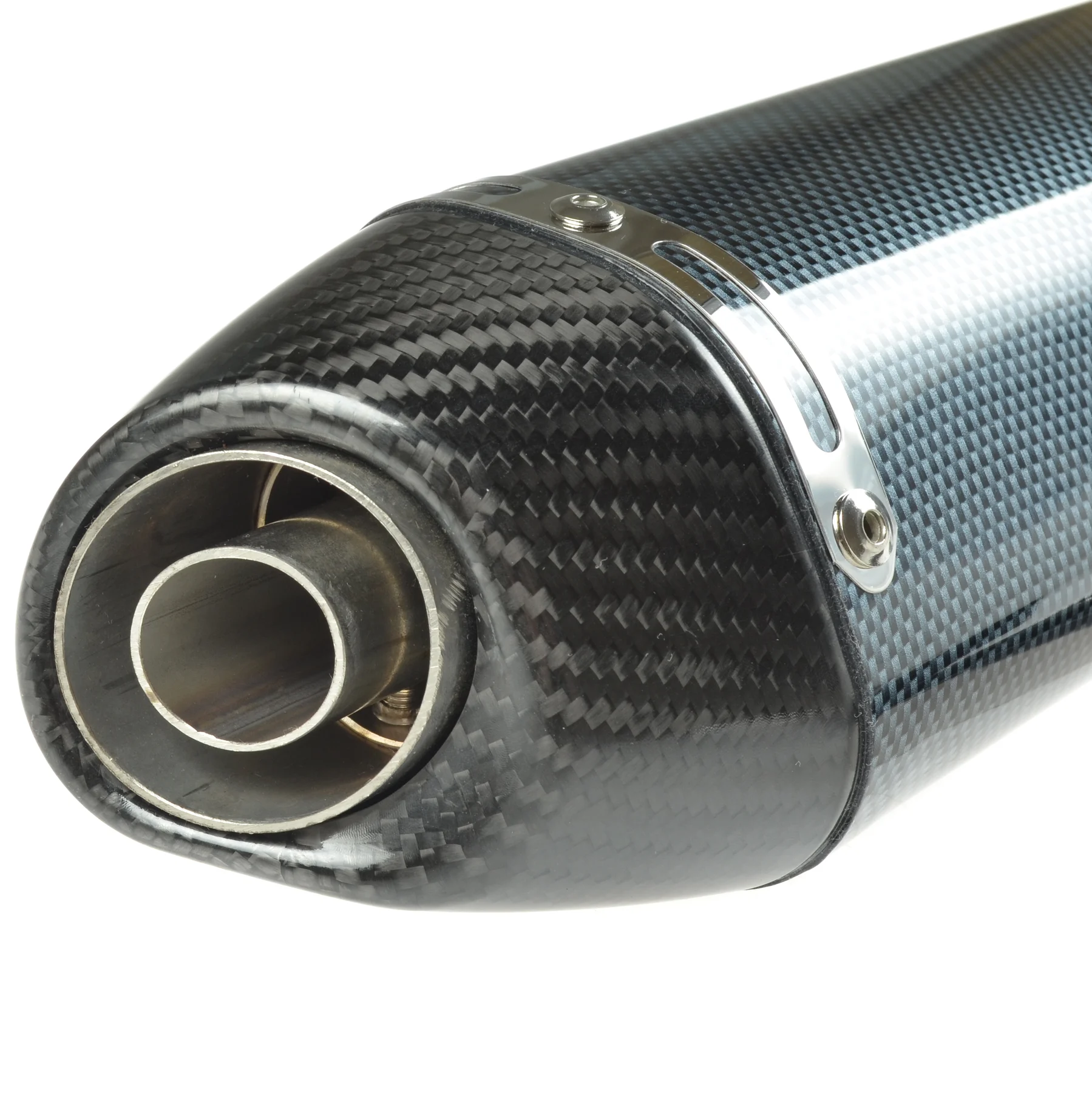 Końcówka wydechu Akrap Replika D-Type carbon inox kpl. — ujęcie 2