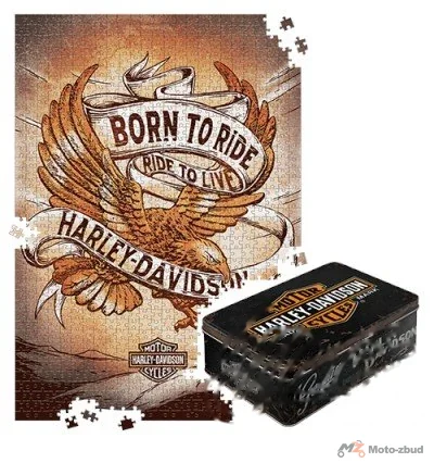 Puszka l puzzle h-d born to ride eagle 1 56012