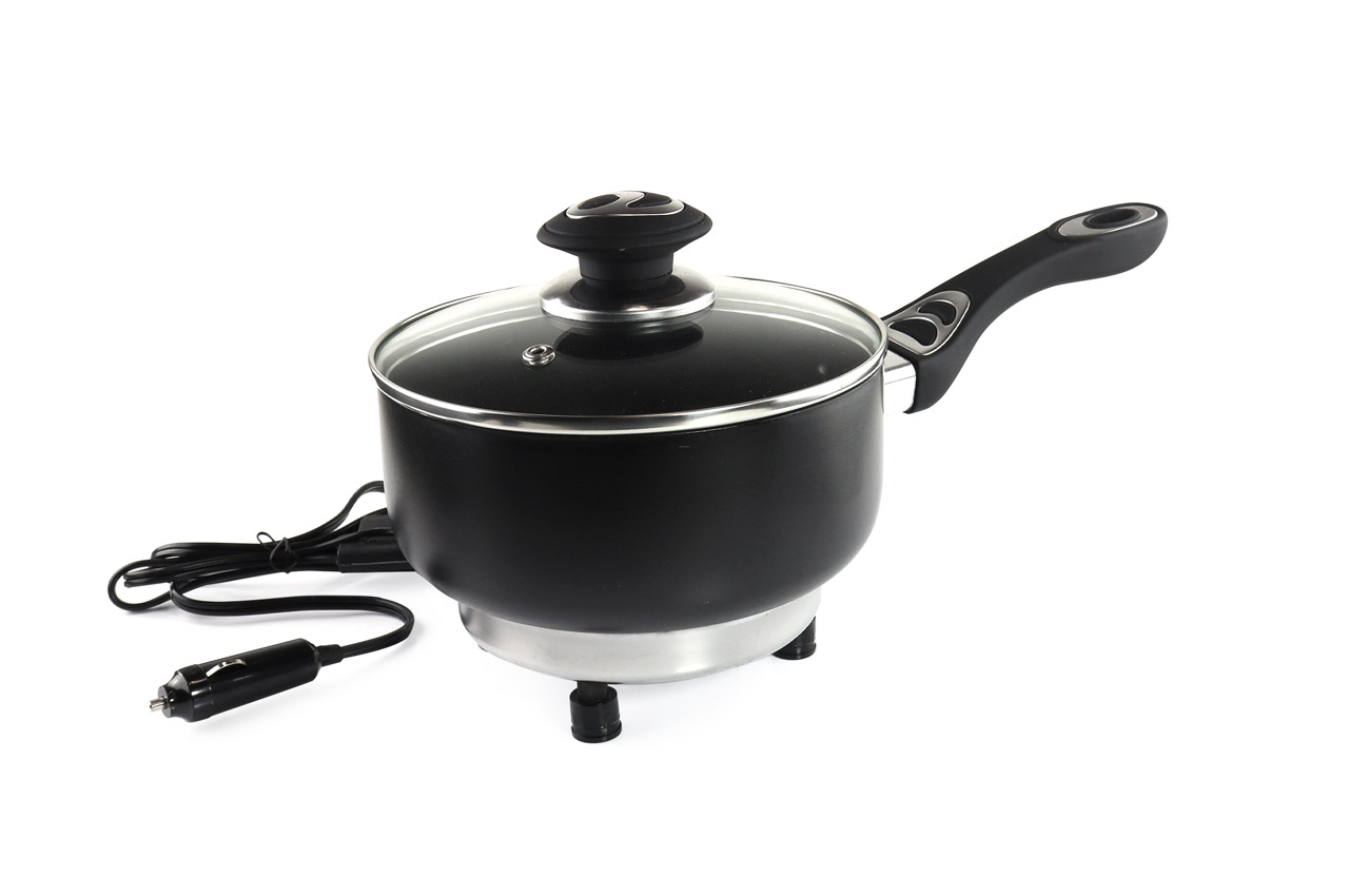 Rondel garnek elektryczny z pokrywką do samochodu 18 cm x 8 cm 250 W 24 V