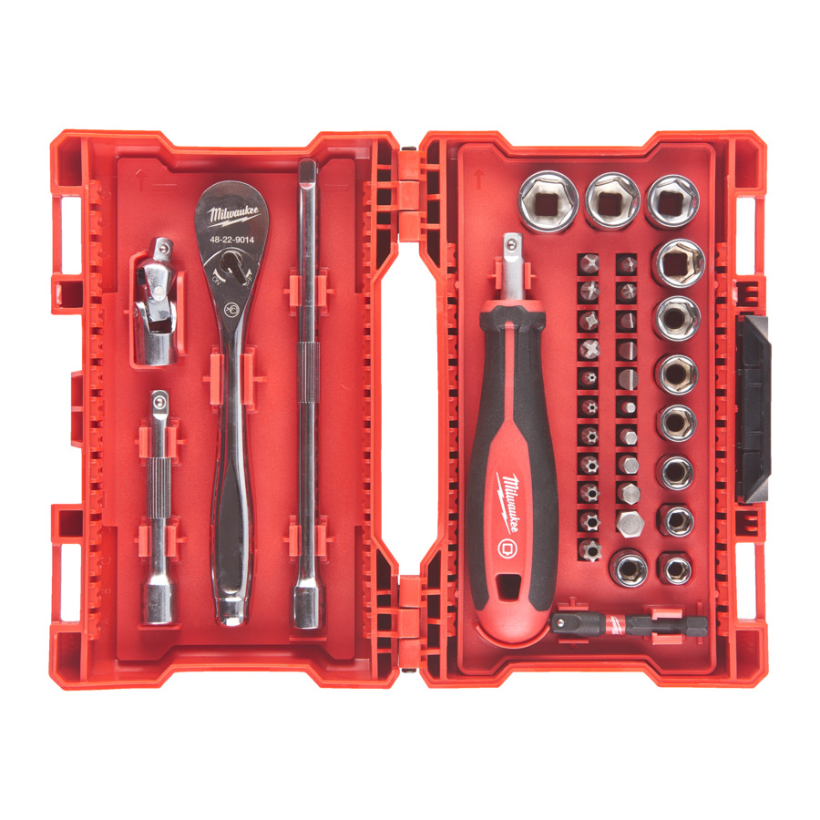 Zestaw nasadek z grzechotką + bity udarowe 38 elementów MILWAUKEE 4932479096 — ujęcie 2
