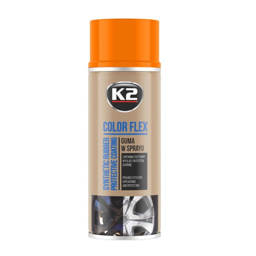 Guma w sprayu 0,4 l pomarańcz./color FLEX K2 L343PO
