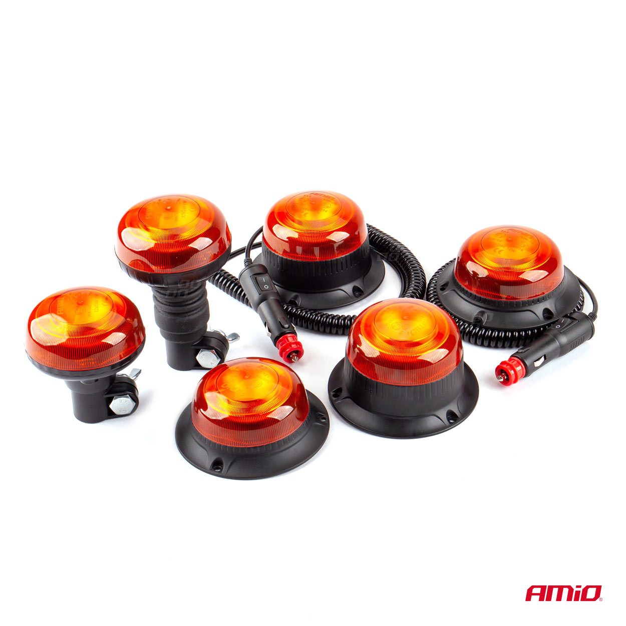 Lampa ostrzegawcza błyskowa mini kogut 18 LED magnes R65 R10 12 V 24 V W21ml — ujęcie 9
