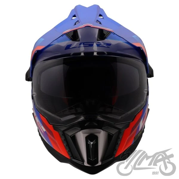 Kask adventure LS2 MX701 Explorer Hexa White Blue Red — XS — ujęcie 3