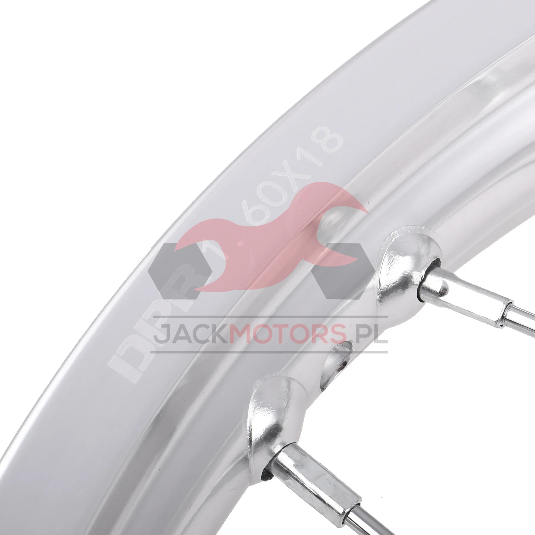 Koło jezdne przód MZ ETZ 1,6 × 18 aluminium DPR Classic hamulec tarczowy czarna piasta + szprychy chrom — ujęcie 4
