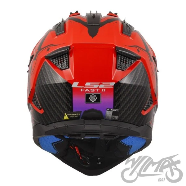 Kask LS2 MX708 Fast II Wash Gloss Red — XS — ujęcie 4
