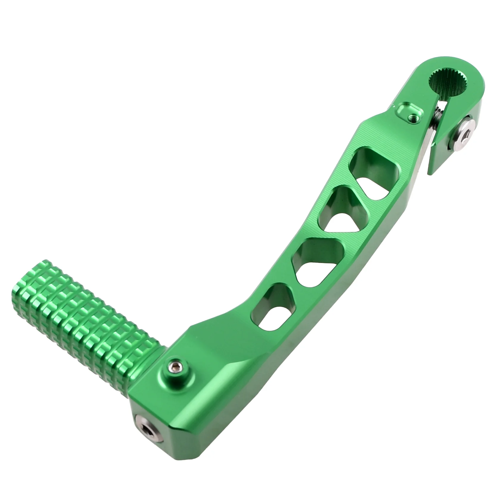 Dźwignia startera Simson S51 zielona aluminium CNC Zap Technix — ujęcie 2