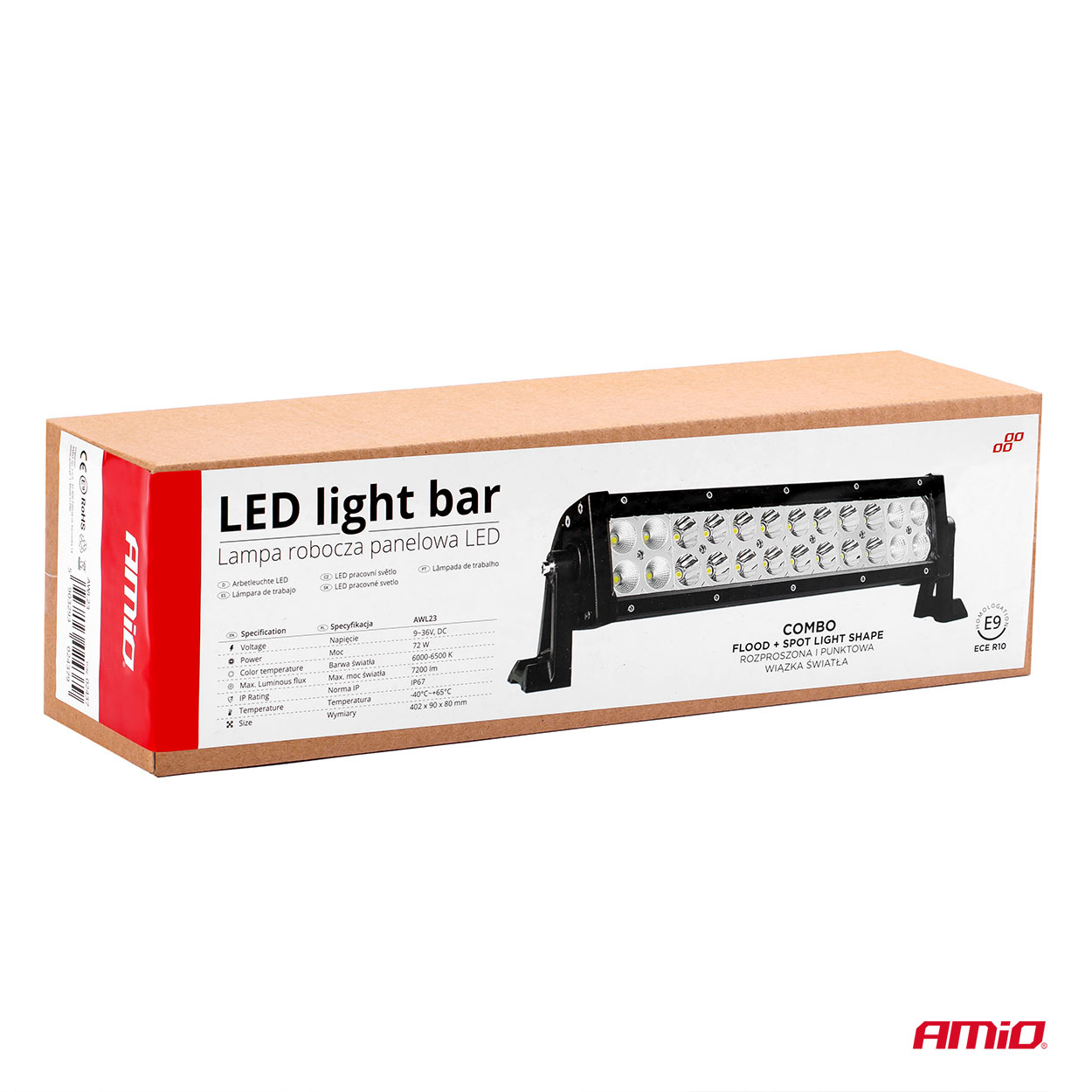 Lampa robocza panelowa LED BAR prosta AWL23 72 W 40 cm 7200lm 12 V 24 V — ujęcie 14