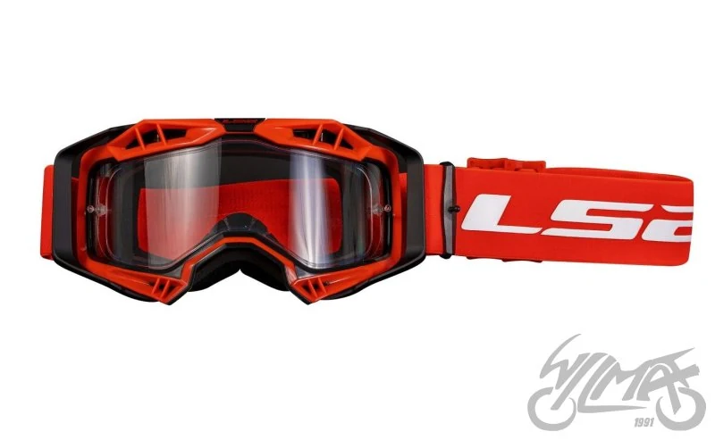 Gogle LS2 aura enduro czerwone pinlock extra