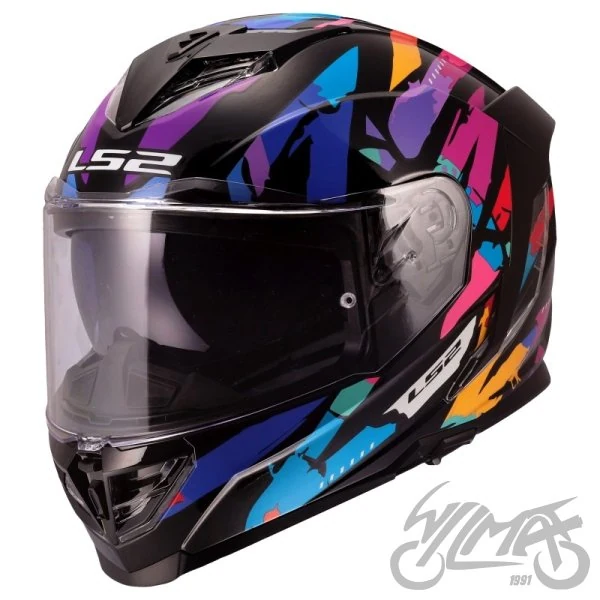 Kask LS2 FF818 Storm III Kaos Black pur. Blue — rozmiar XL — ujęcie 1