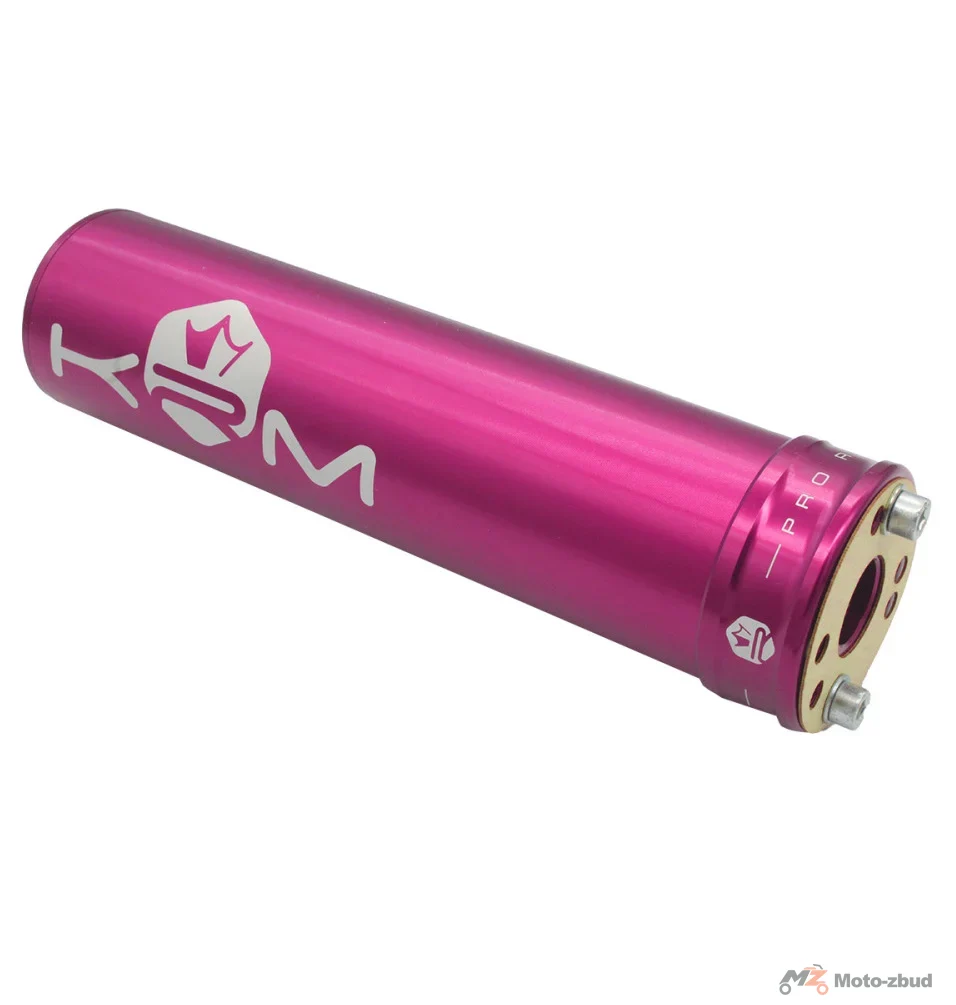 Końcówka wydechu KRM Pro Ride aluminium różowa 70-90 cm³ — ujęcie 2