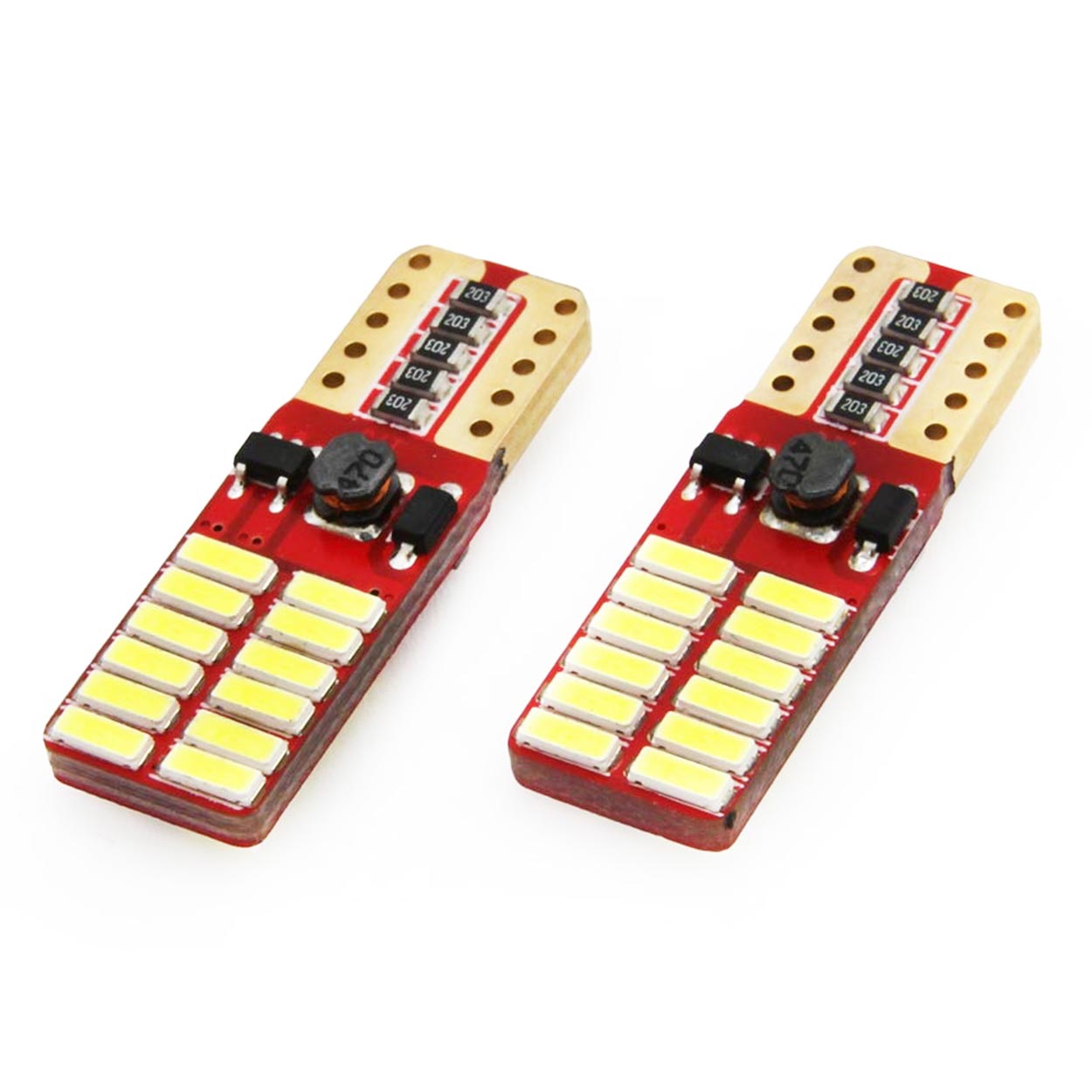 Żarówki LED CANBUS 24SMD 4014 T10e W5W White 12 V 24 V — ujęcie 4