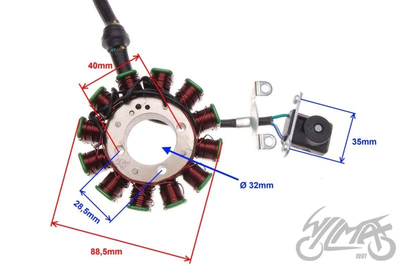 Stator zapłonu 12 cewek ATV 250 ST-9E — ujęcie 2