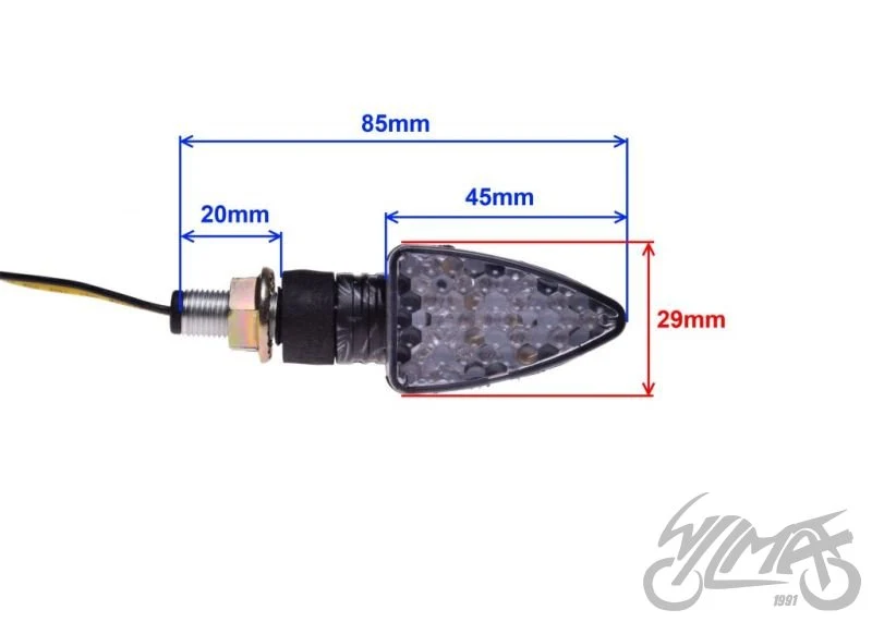 Kierunkowskaz LED 12 V 1 W, prawy tył, carbon — AM1325P — ujęcie 3