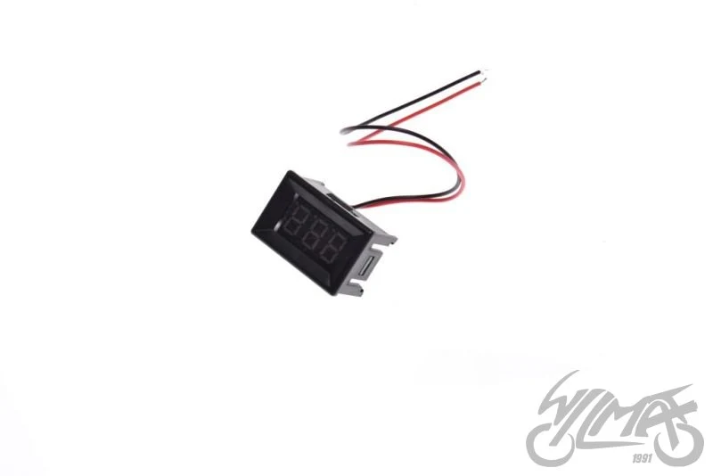 Czerwony woltomierz 2,5–30 V, 34,5 × 23 × 17 mm — AI1401 — ujęcie 1