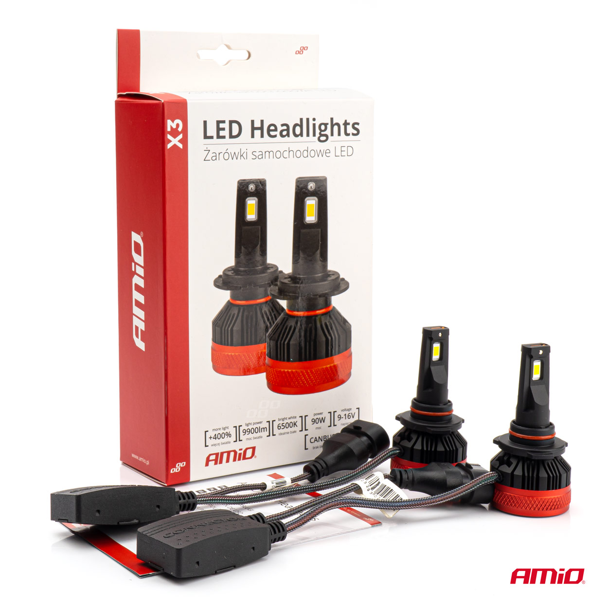 Żarówki samochodowe LED seria X3 HB3 9005/HIR1 9011/H10 6500K Canbus — ujęcie 8