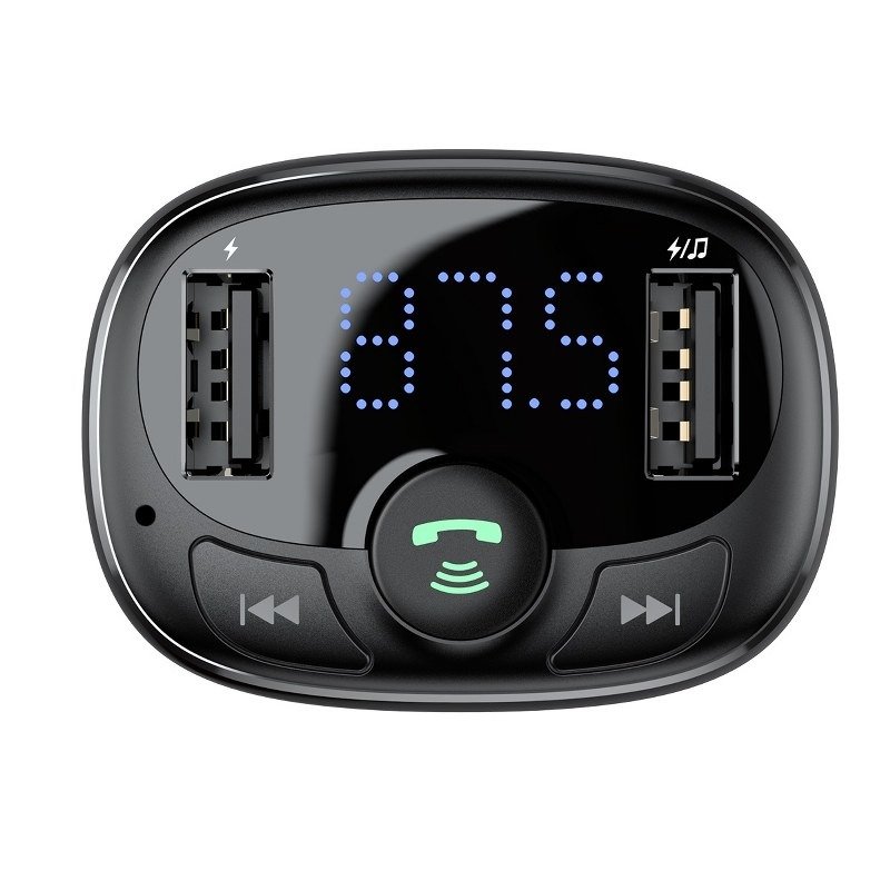 Transmiter FM do samochodu BASEUS 2x USB, Bluetooth - czarny — ujęcie 4