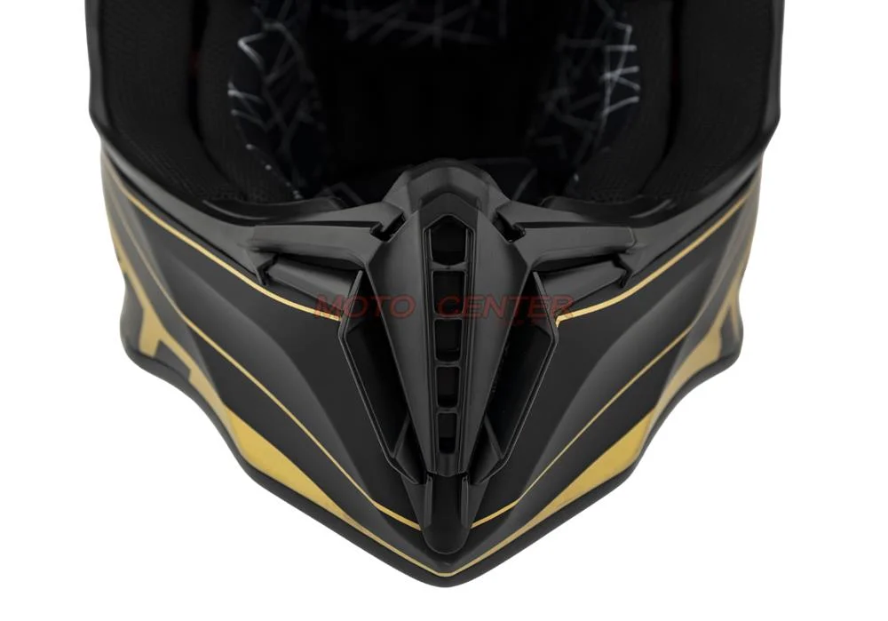 Kask crossowy BLEXX MD-902 czarny/złoty Matowy rozmiar XS Homologacja ECE R22.06 — ujęcie 4