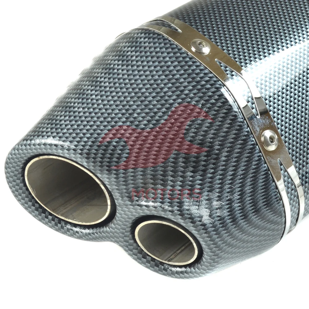 Końcówka wydechu Akrap double Replika medium carbon kpl. — ujęcie 2