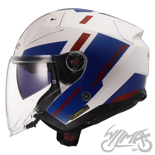 Kask LS2 OF603 infinity II special white blue red — ujęcie 2