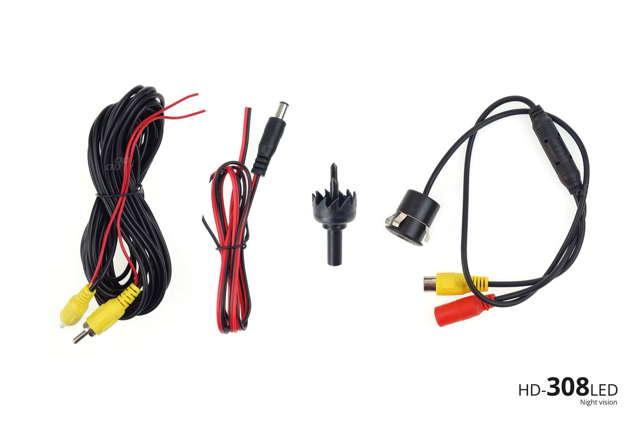 Zestaw czujników parkowania TFT01 4,3" z kamerą HD-308-LED 4 sensory czarne wewnętrzne — ujęcie 8