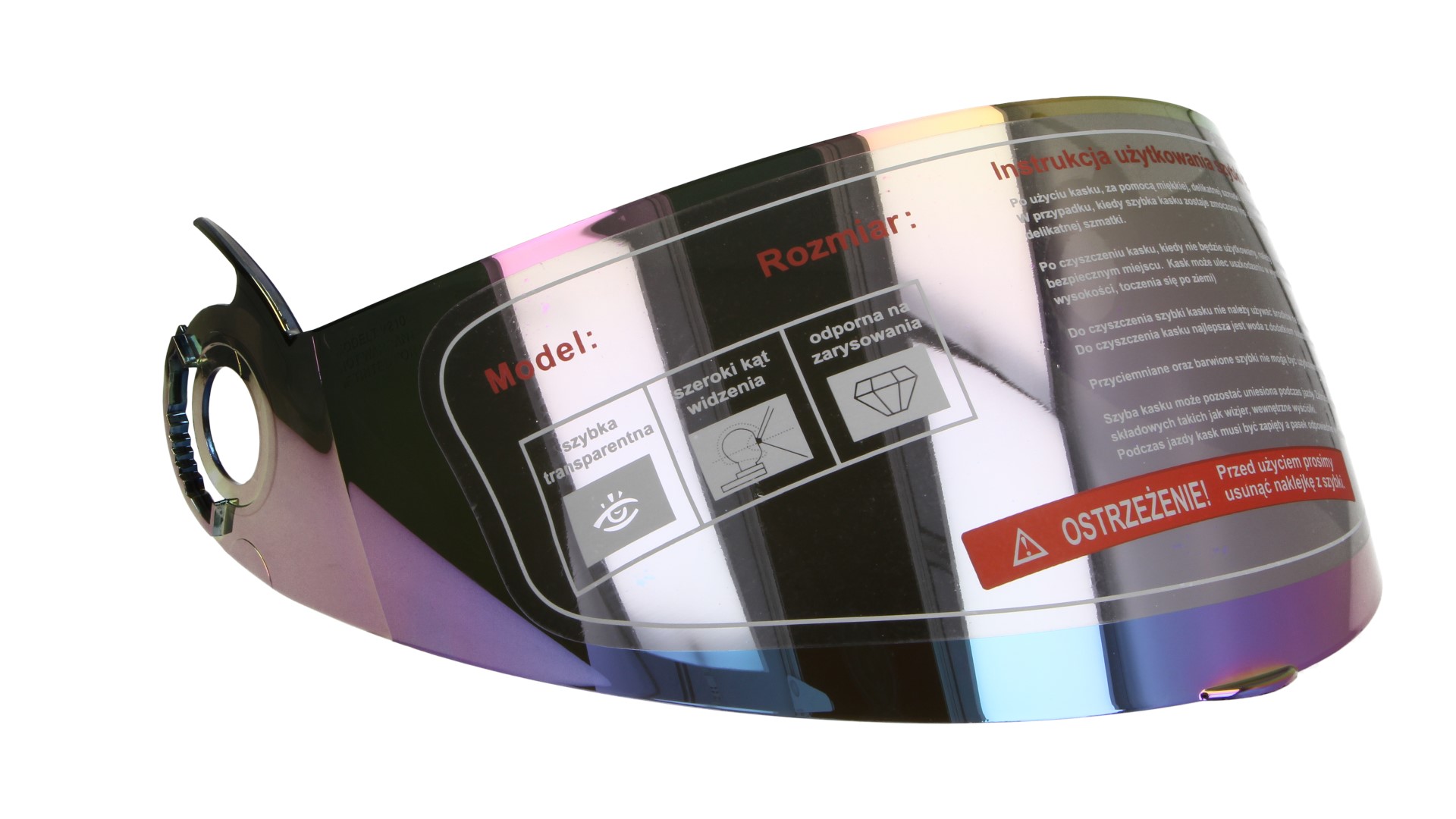 Szyba do kasku/V210/tęczowa VCAN V210 VISOR RAINBOW — ujęcie 2