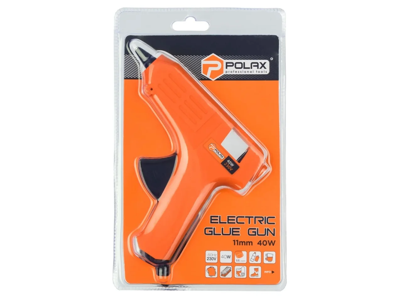 Pistolet do klejenia na gorąco klejarka Ø11,2 mm 40 W Polax — ujęcie 6