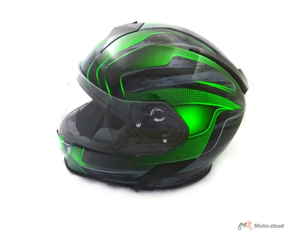 Kask VCAN model V126 rym 122 green integralny z blendą czarno-zielony L — ujęcie 3