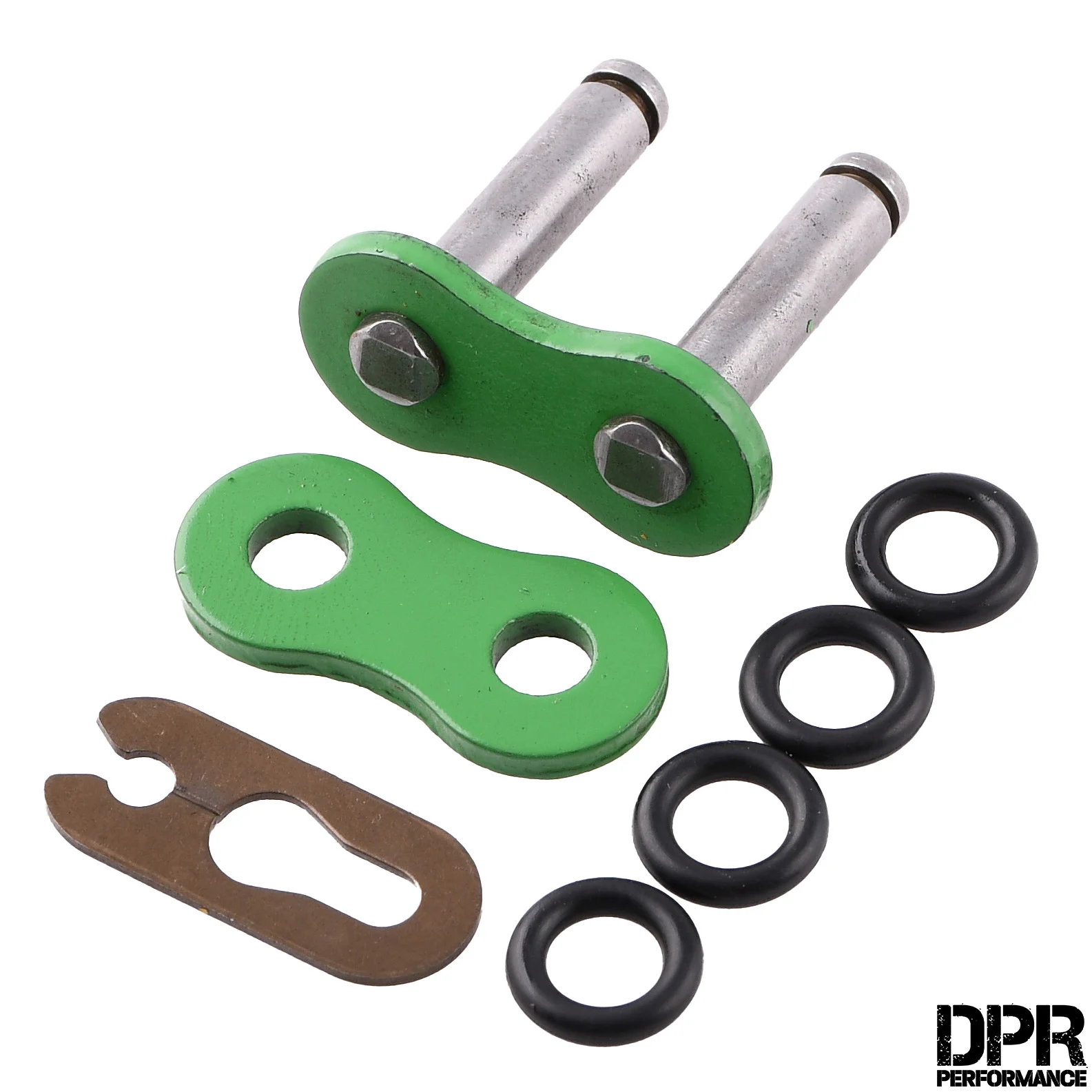 Spinka łańcucha 428UO oring zielona DPR Performance