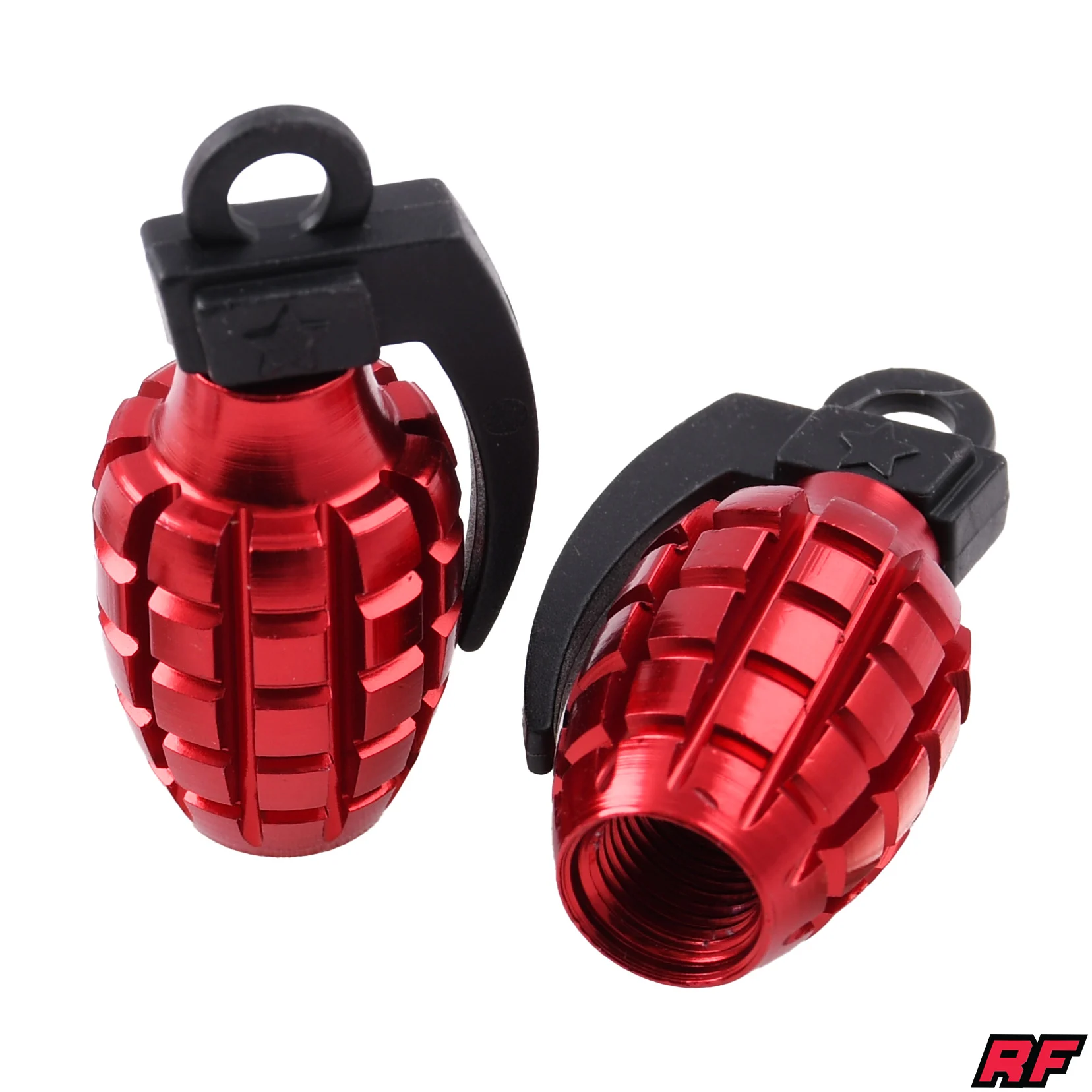 Nakrętka wentyla Racing Force grenade V1 czerwona 2szt — ujęcie 1