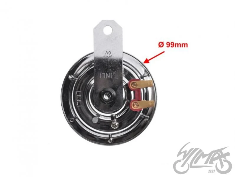 Sygnał dźwiękowy 6 V 100 mm standard chrom — ujęcie 2
