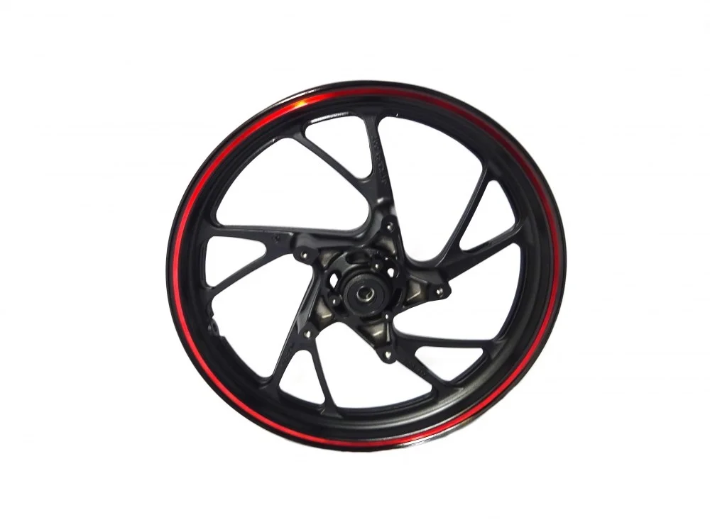 Junak ADV125 felga 17 × 2,50 koła przód (czarny połysk-czerwona) (5-ramienna) — ujęcie 1