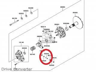 Bolec szpilka wariatora Pin Kawasaki KVF300 4 × 4 2000 Mule — ujęcie 2