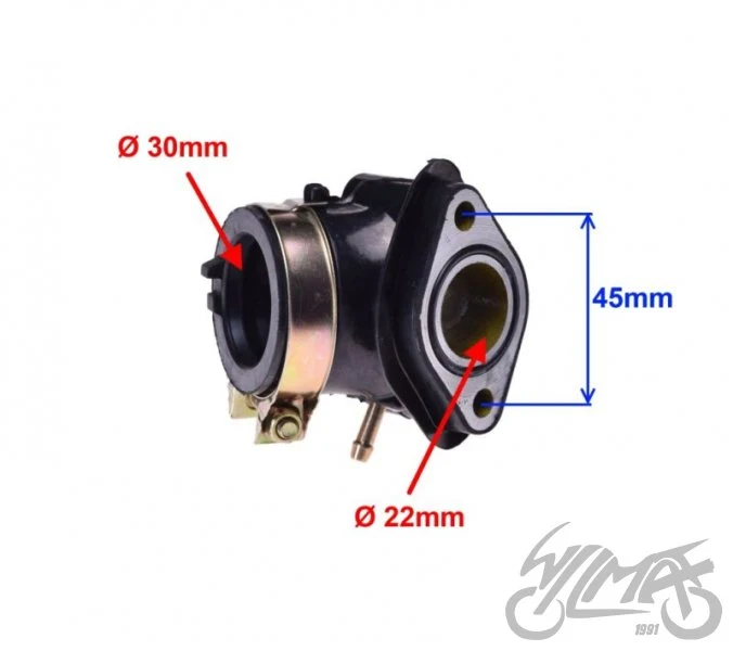 Króciec gaźnika GY6 4T 125 cm³ — ujęcie 4